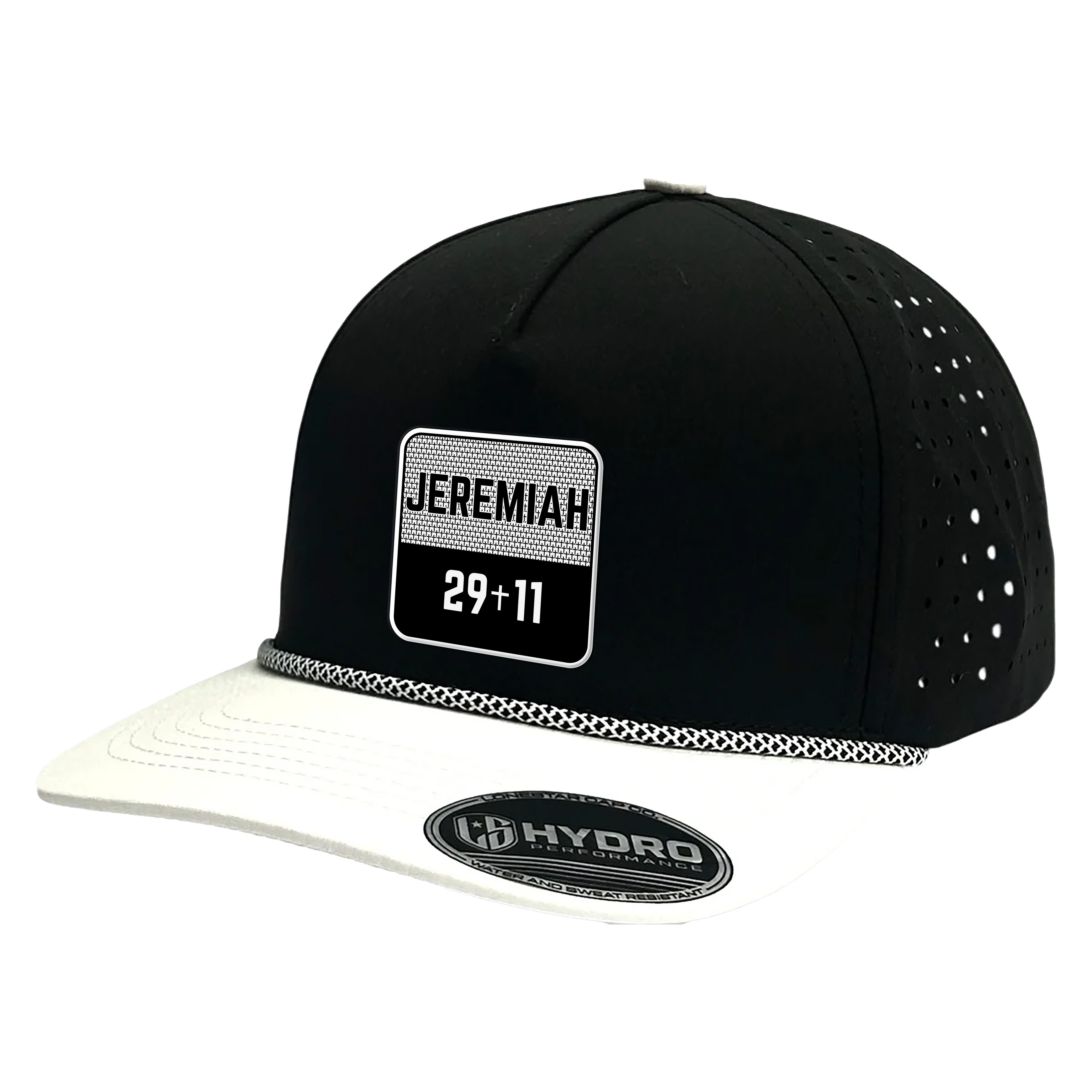 JEREMIAH 29:11 SCRIPTURE SERIES WHITE / BLACK PERFORMANCE SNAPBACK