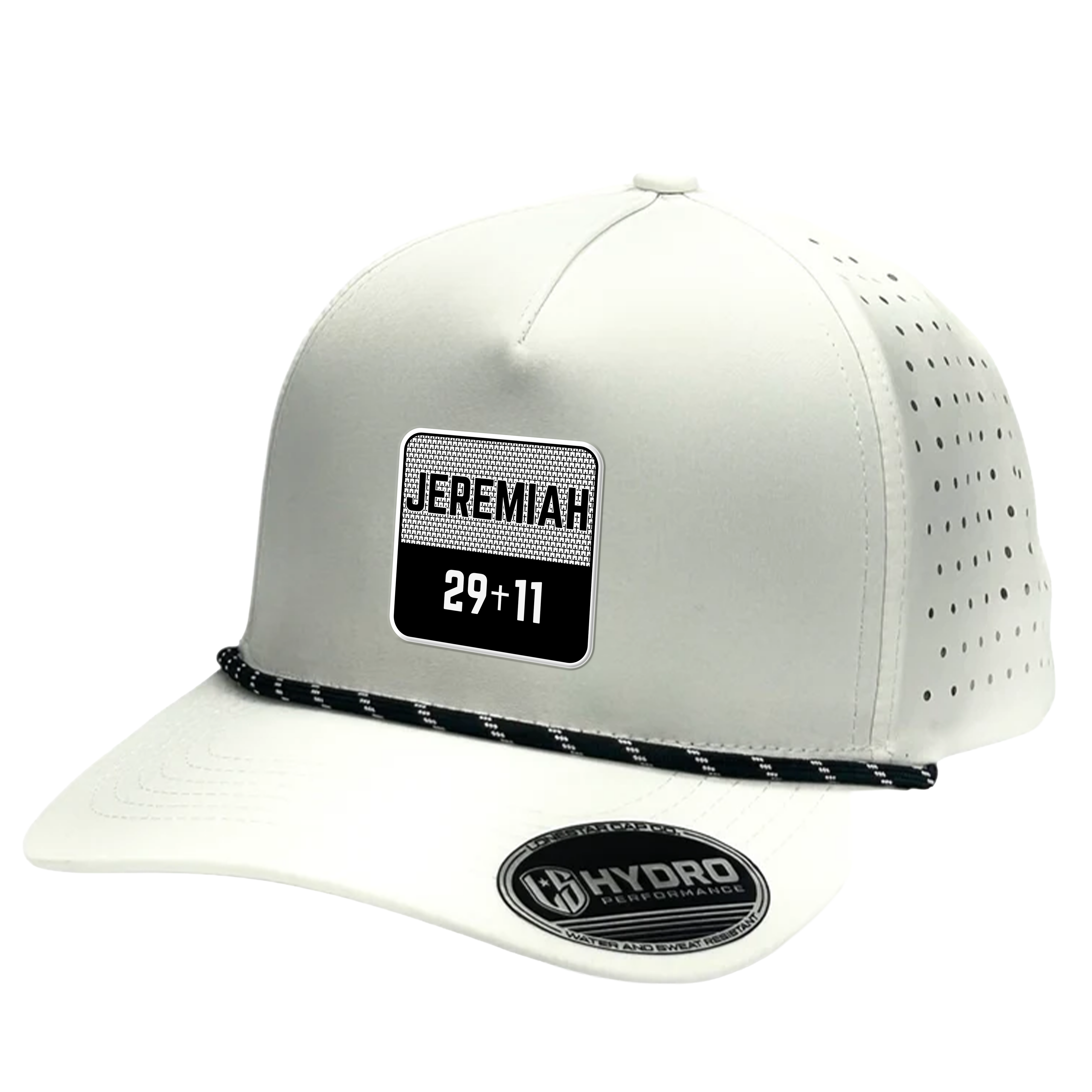 JEREMIAH 29:11 SCRIPTURE SERIES WHITE / BLACK PERFORMANCE SNAPBACK