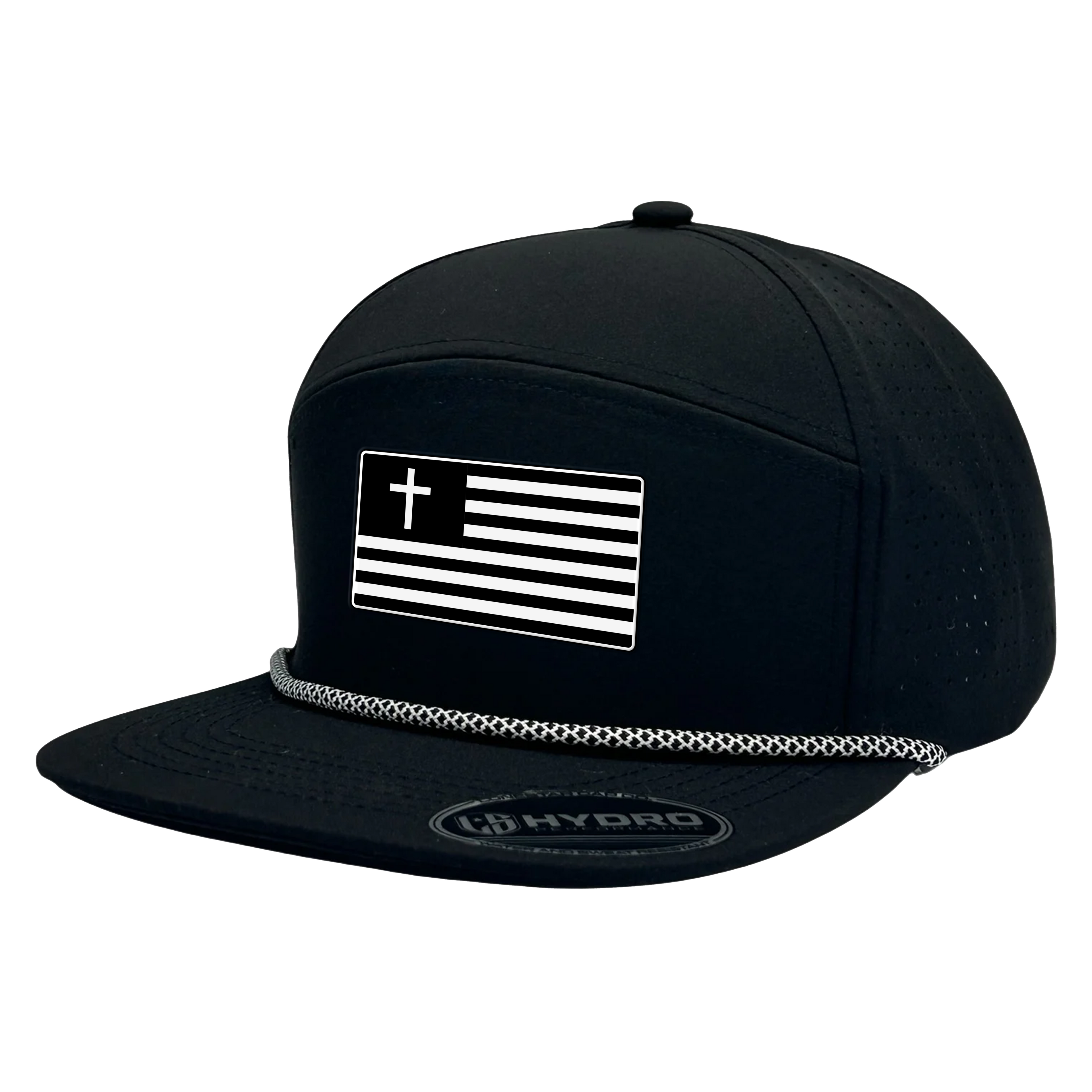 PATRIOT WHITE / BLACK PERFORMANCE SNAPBACK