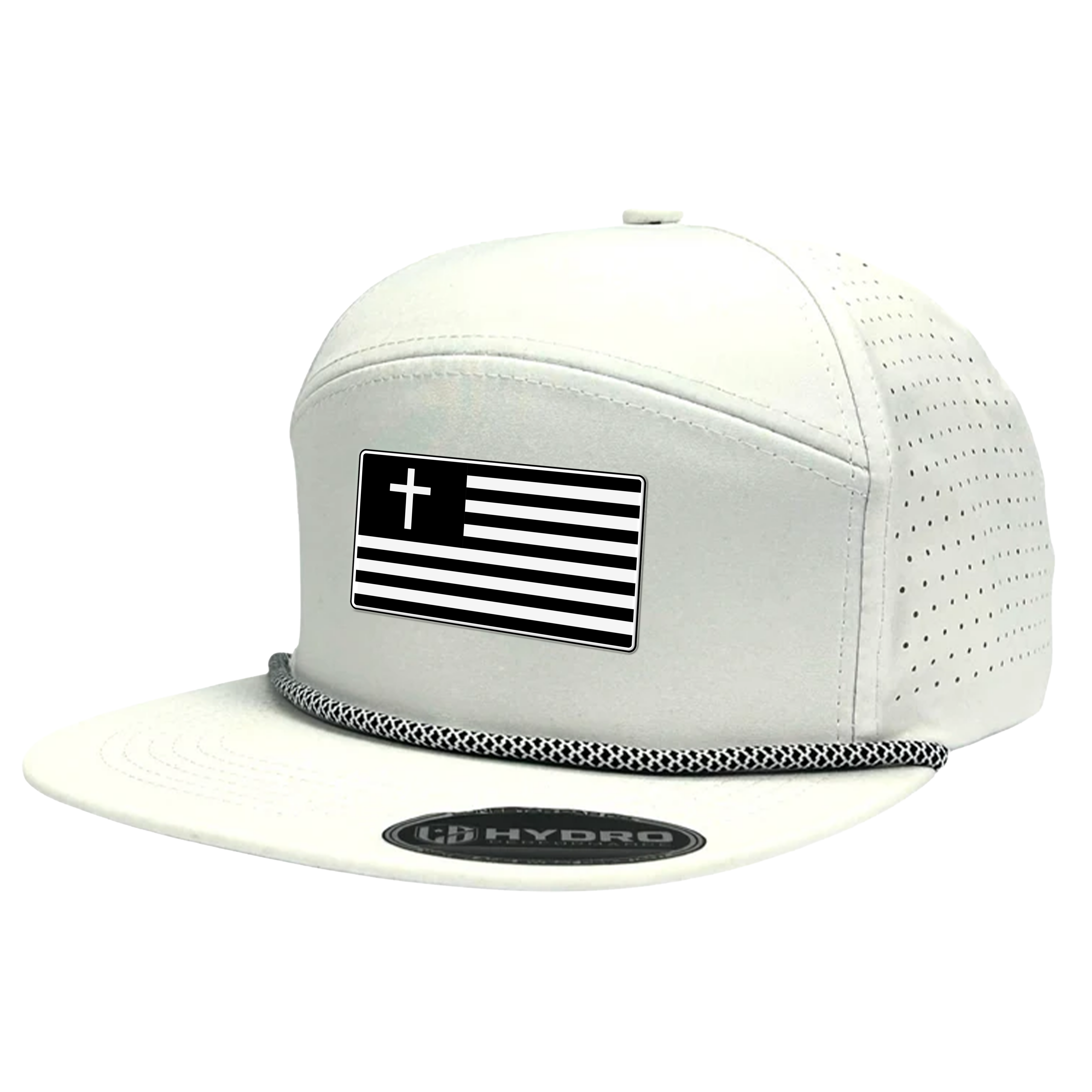 PATRIOT WHITE / BLACK PERFORMANCE SNAPBACK
